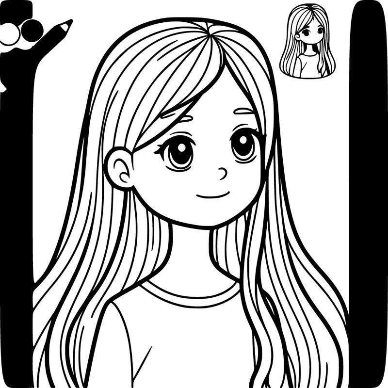 a 12 year old girl with long hair