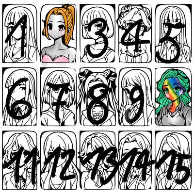 girls that look diffrent anime