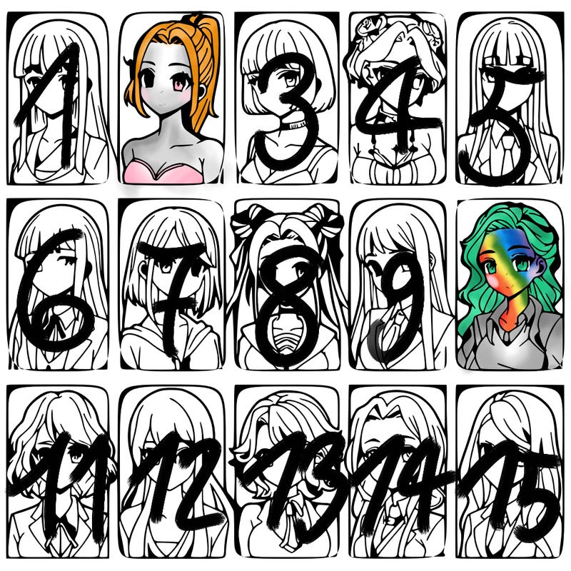 girls that look diffrent anime