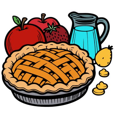 a pie of food