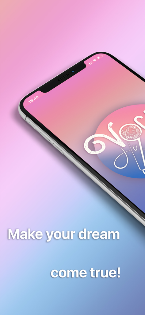 VocalEx-Vocal Exercises - VocalEx app splash screen showing the slogan Make your dream come true