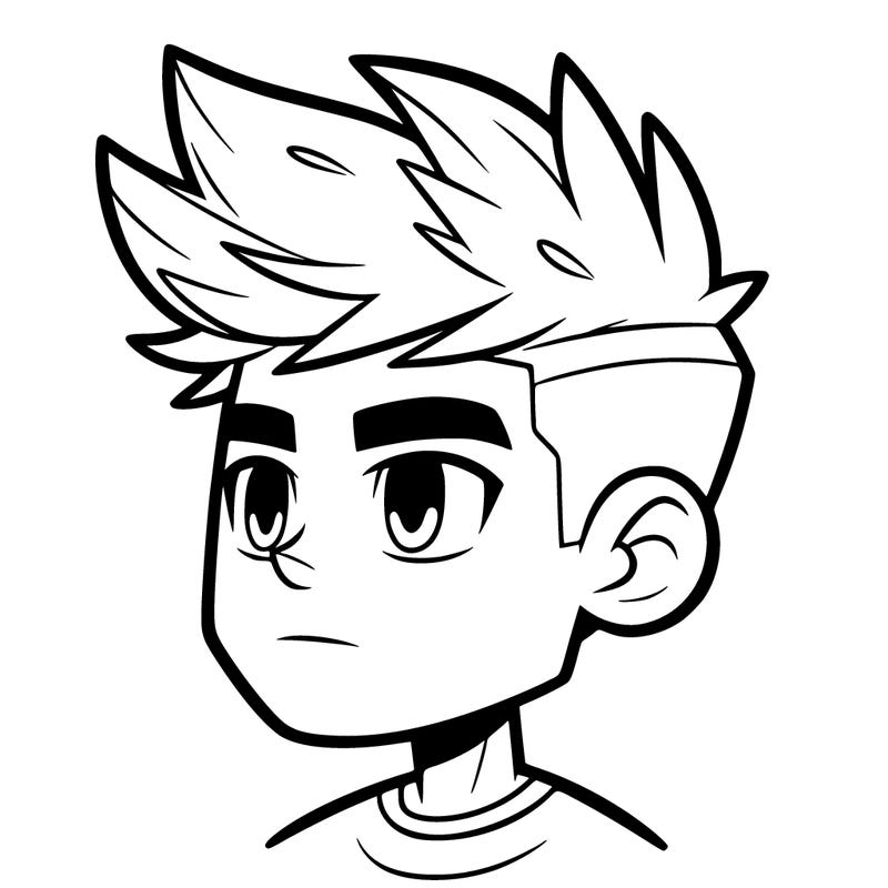 guy with short spikey hair