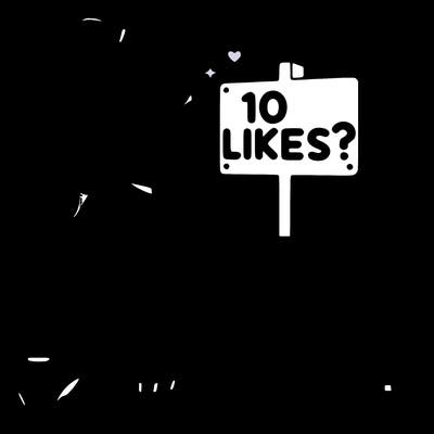 girl with oversized hoodie drinking boba and she has a high ponytail with a sign that says 10likes?