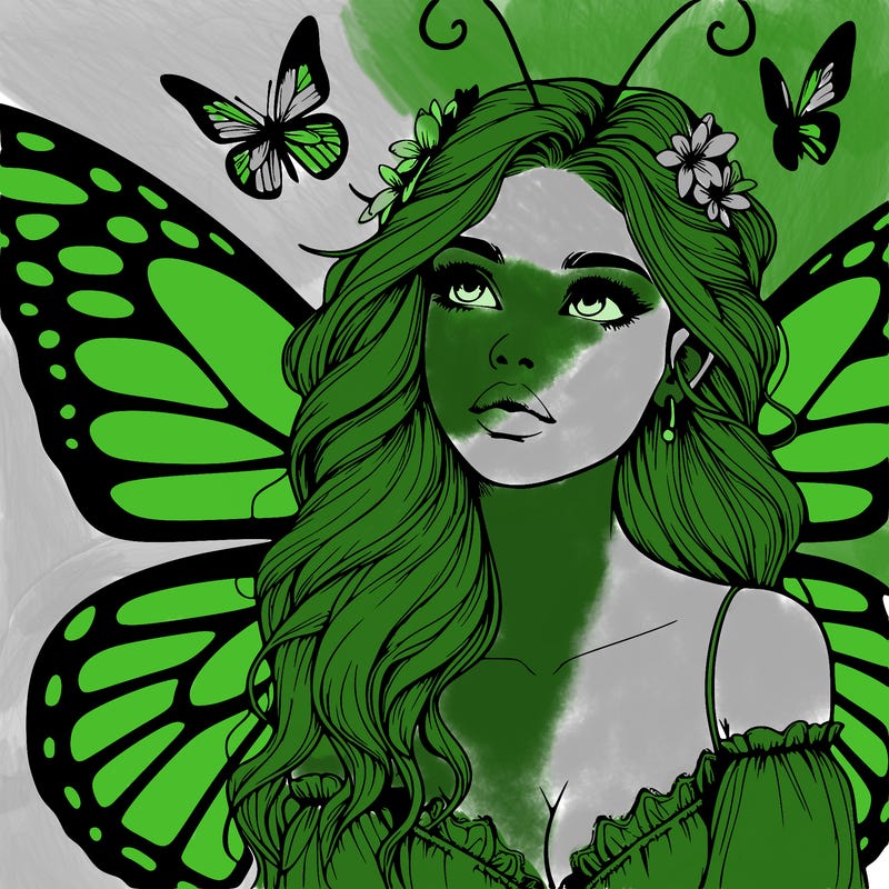 butterfly fairy realistic girl