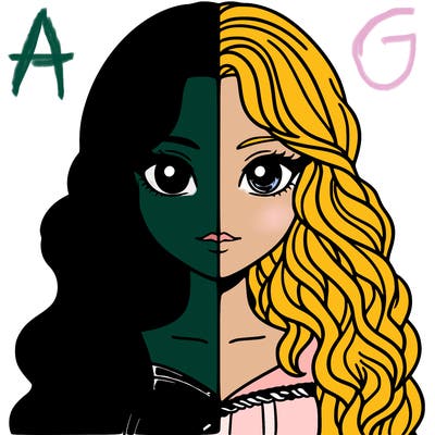 alphaba and glenda half and half