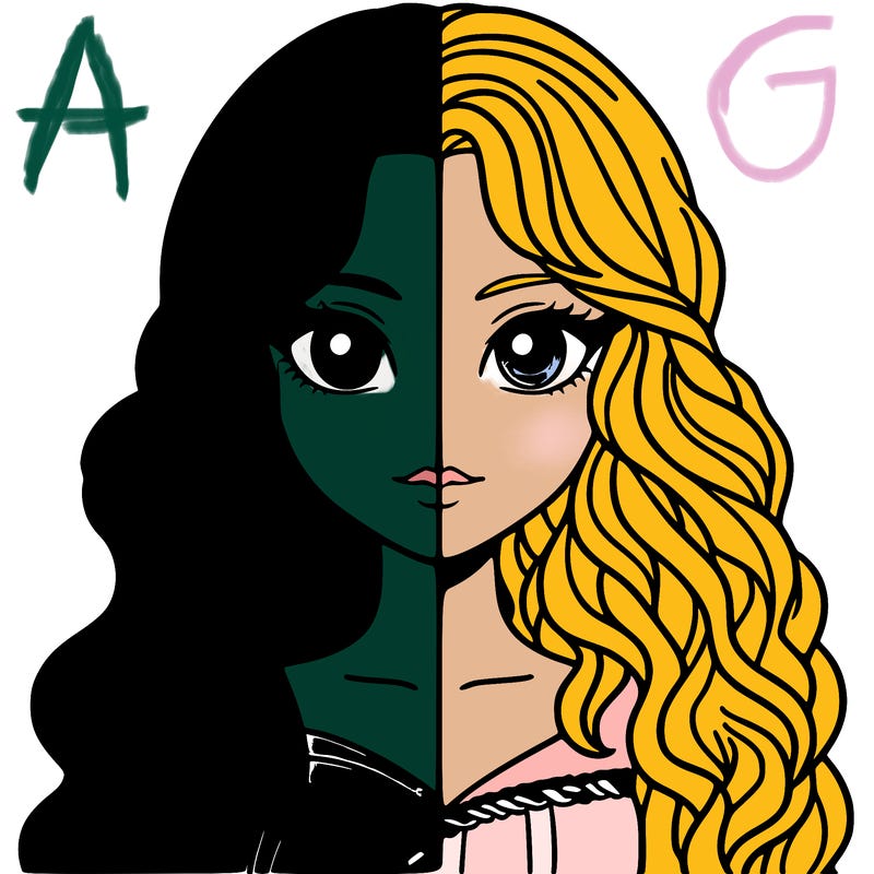 alphaba and glenda half and half