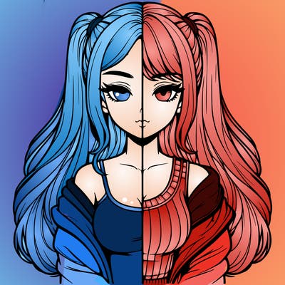 realistic girl split