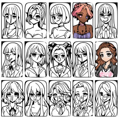 girls that look diffrent anime