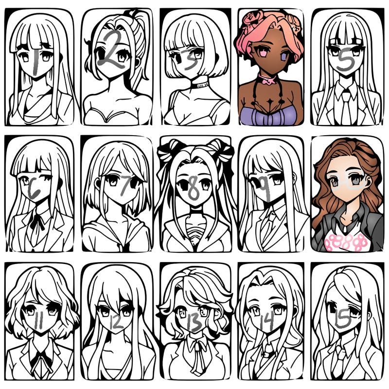 girls that look diffrent anime