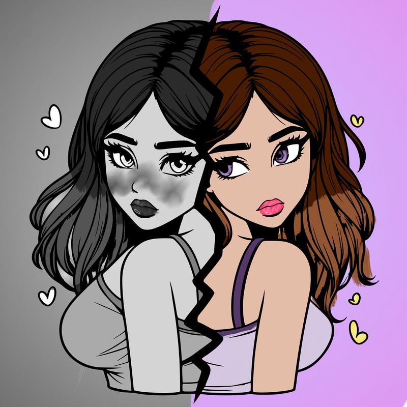 realistic girl split