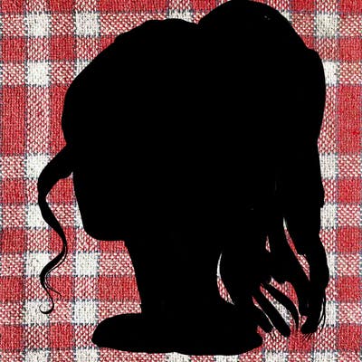 realistic girl with a ponytail on her hair and lips