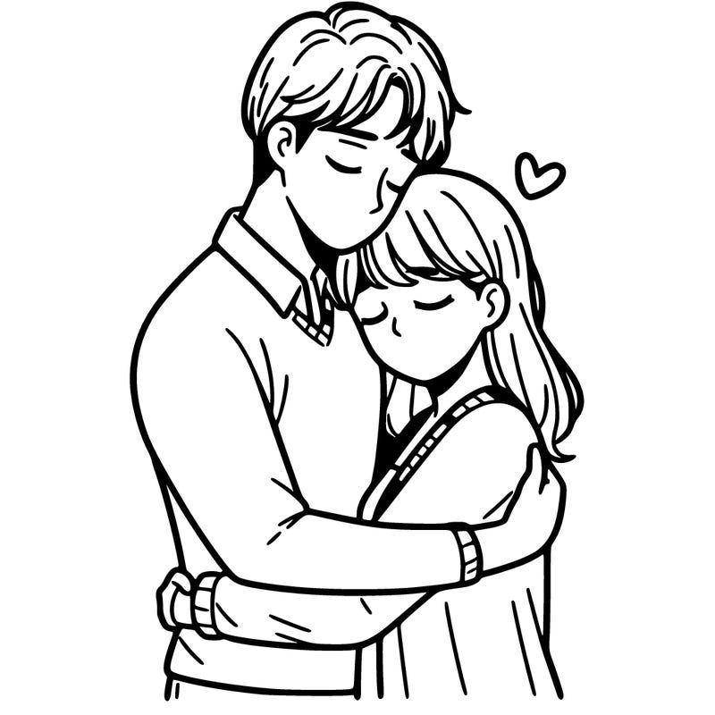 man and a woman hugging