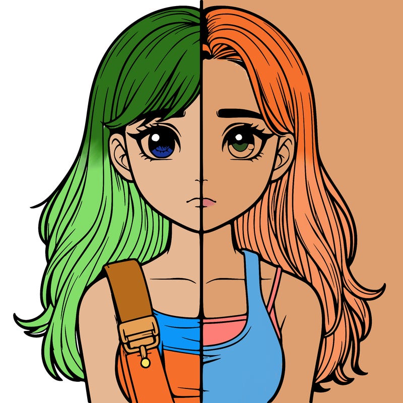 realistic girl split