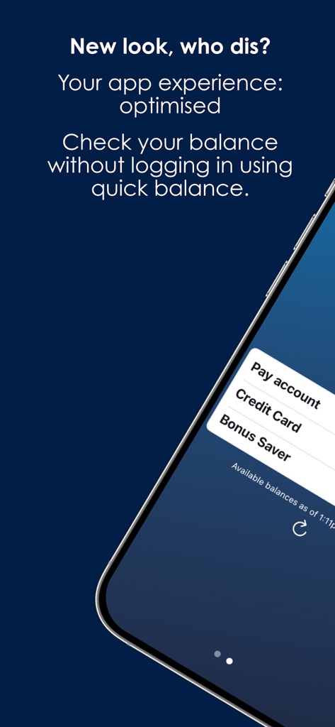 Greater Bank - Greater Bank mobile app displaying the quick balance feature for easy account tracking