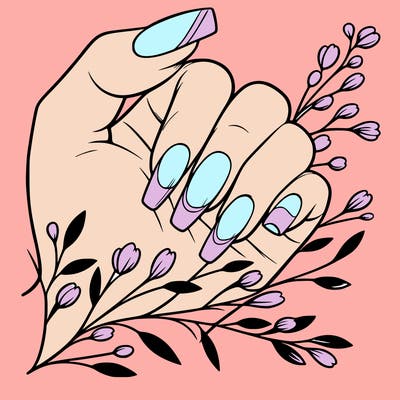 nails with french tip