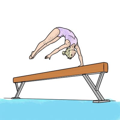 back hand spring on the beam