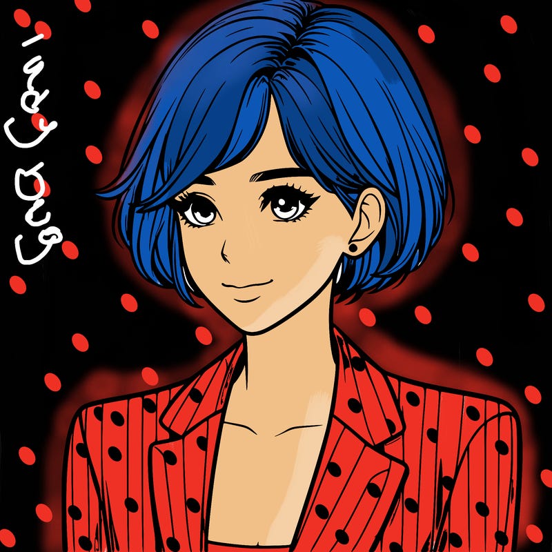 one beautiful girl realistic wearing suit with short hair