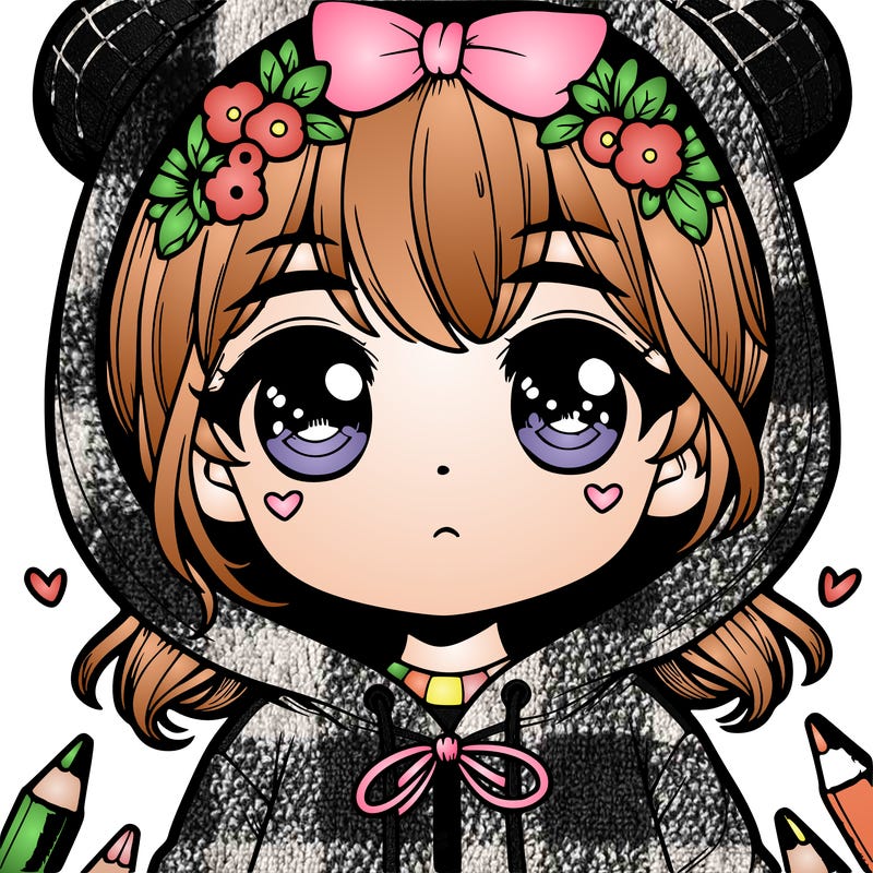 sweet girl in hoodie