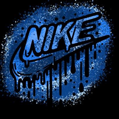 dripping nike logo