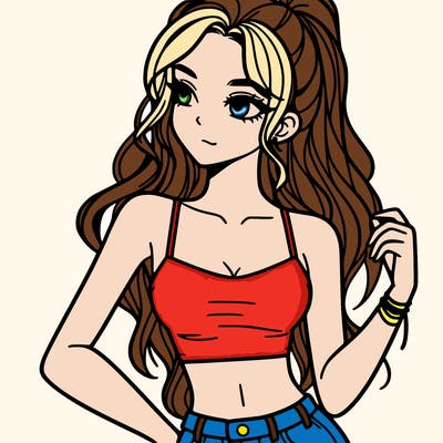 girl in crop top