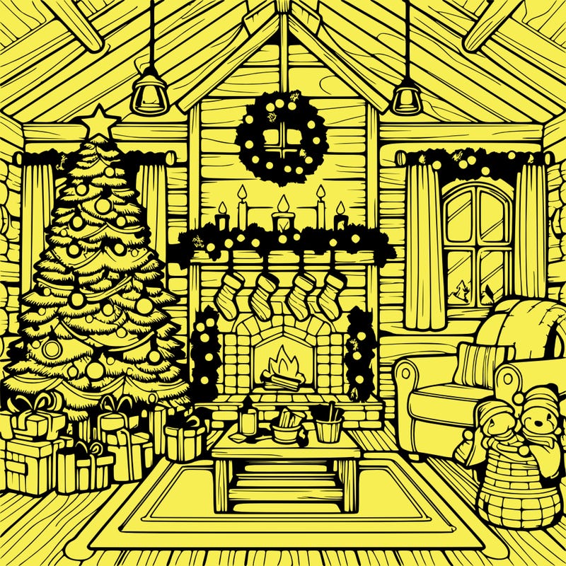 christmas house interior
