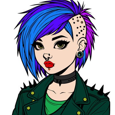 realistic punk girl