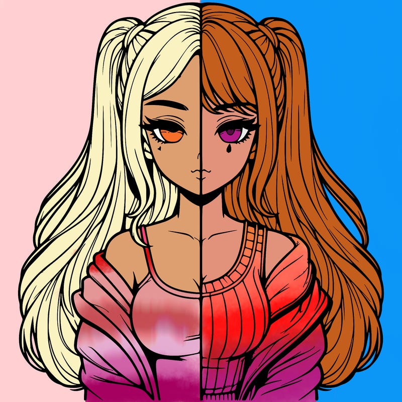 realistic girl split