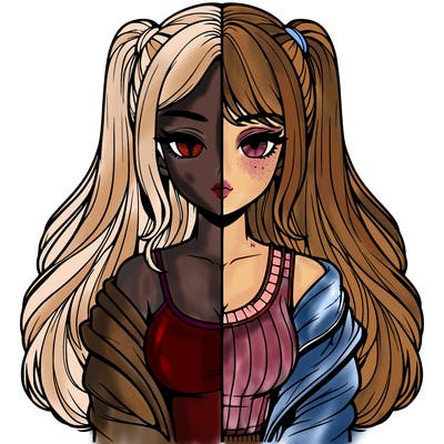 realistic girl split