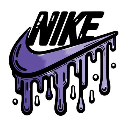 dripping nike logo