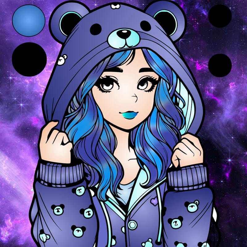 realistic girl in a animal pjs hoodie