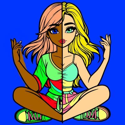 realistic girl split