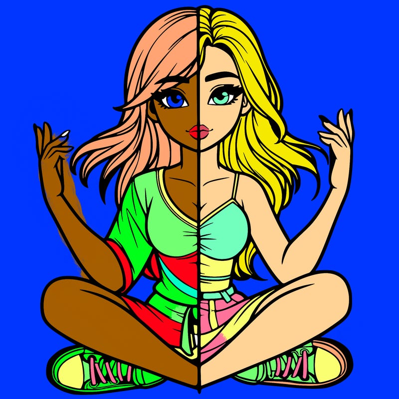 realistic girl split