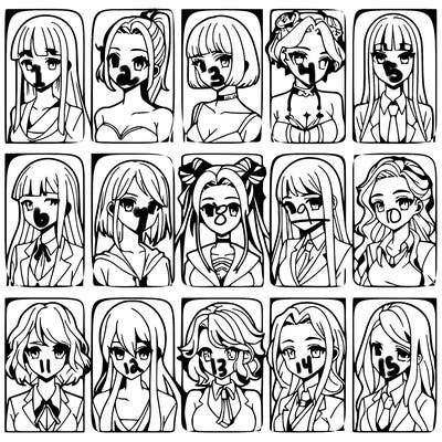 girls that look diffrent anime