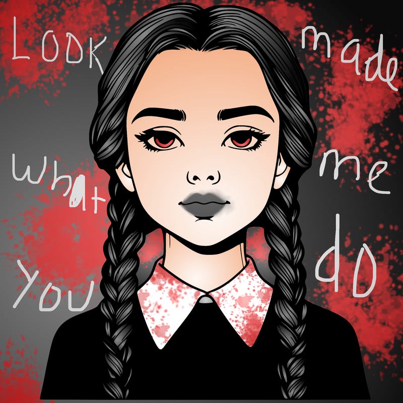 realistic wednesday adams