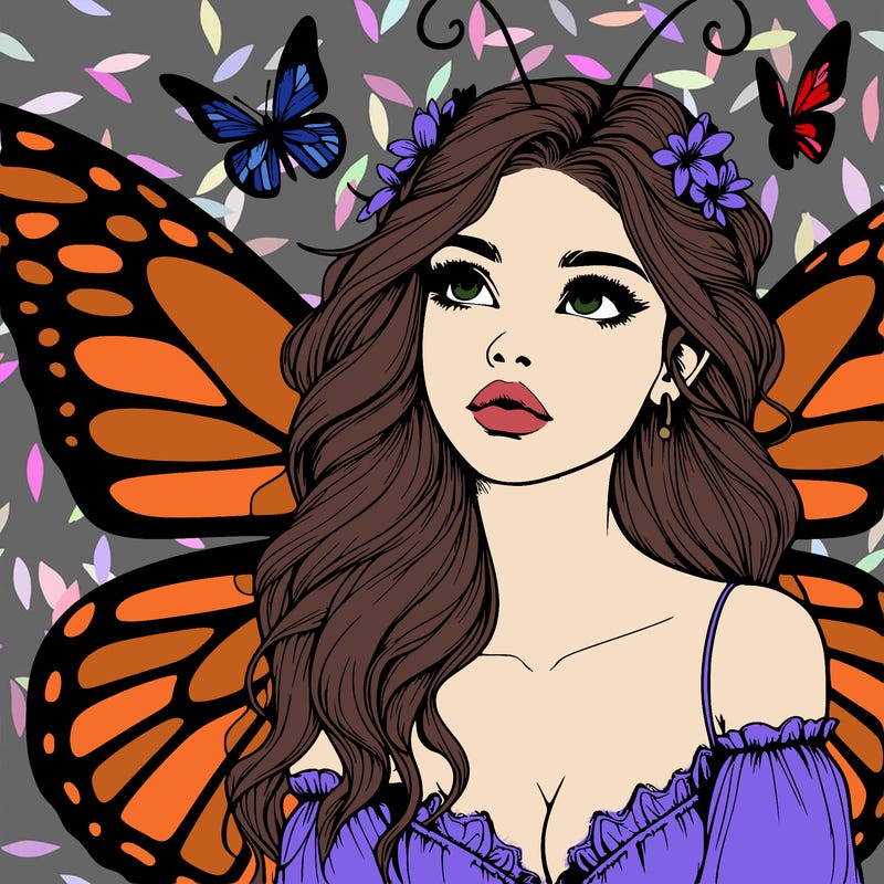 butterfly fairy realistic girl