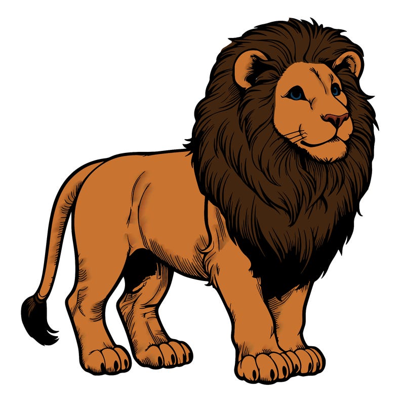 realistic lion