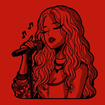 realistic female singer