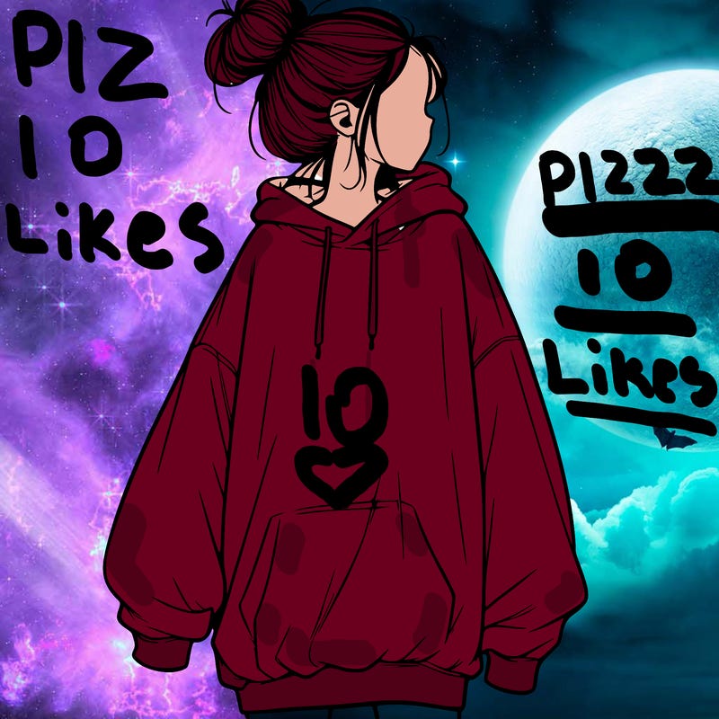 realistic girl with a oversized sweatshirt on and a bun