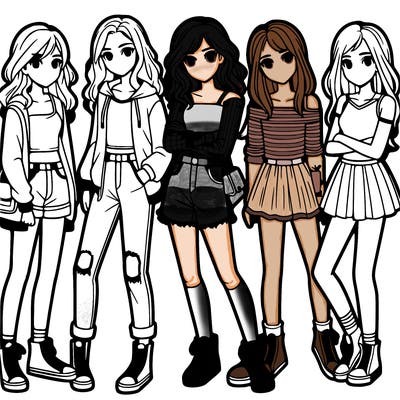 a group of teenage girls