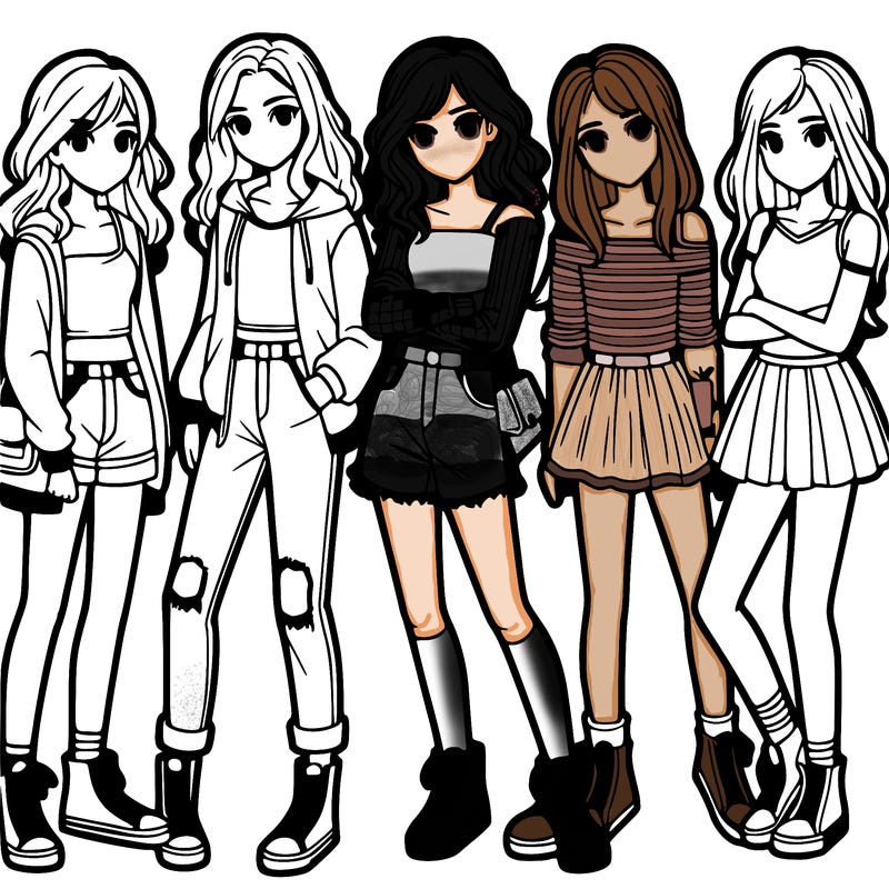 a group of teenage girls