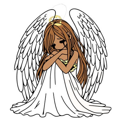 ethereal girl in grief, lonely and heartbroken