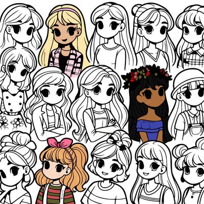 many different girls