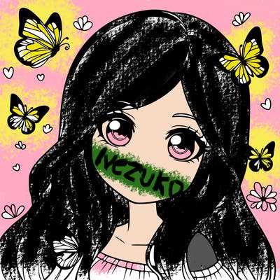 realistic girl with butterflies around her