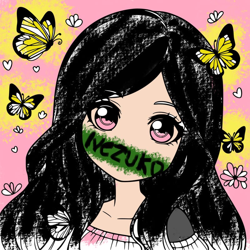 realistic girl with butterflies around her
