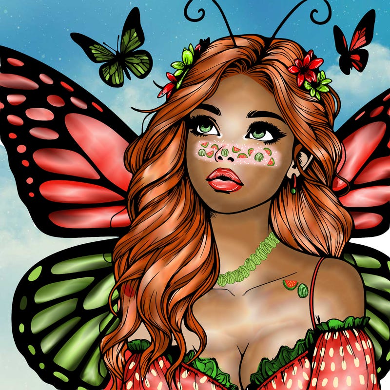 butterfly fairy realistic girl