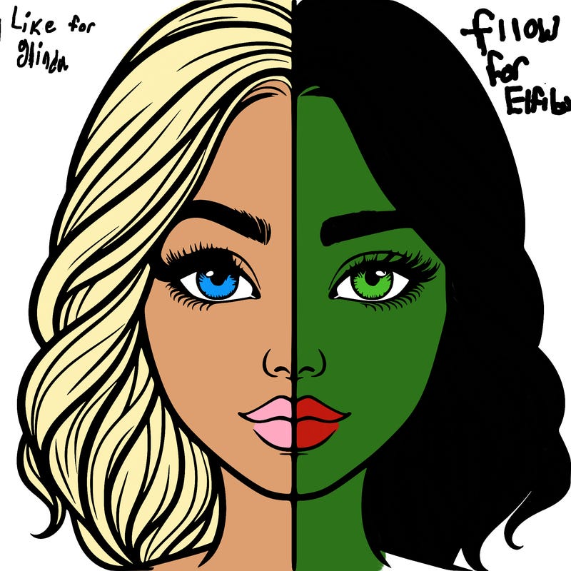 realistic girl split half