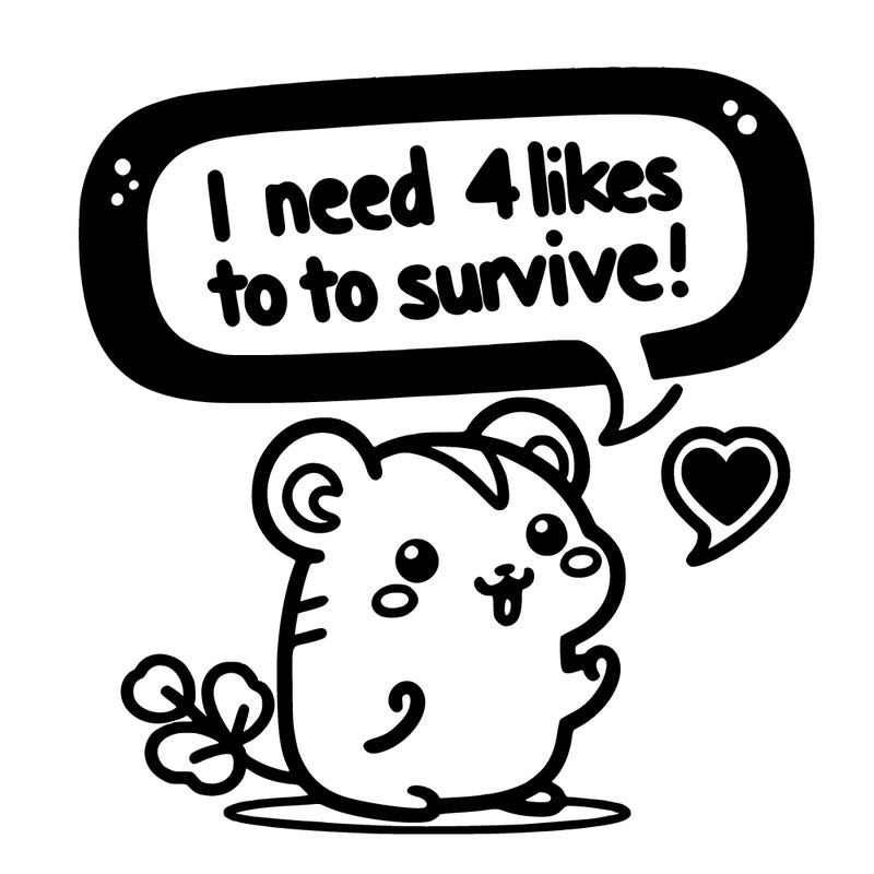 cute hamster that will die if it doesn’t get 40 likes!