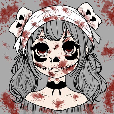 realistic girl halloween