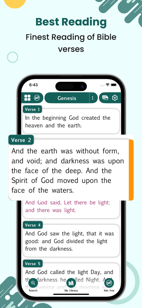 Bible verse reading interface in the Book of Enoch app