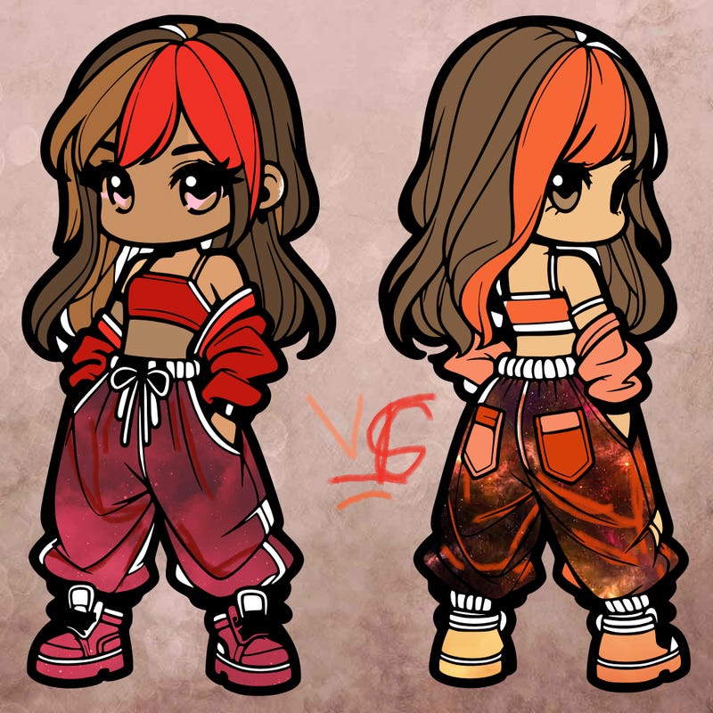 girl in crop top and baggy pants